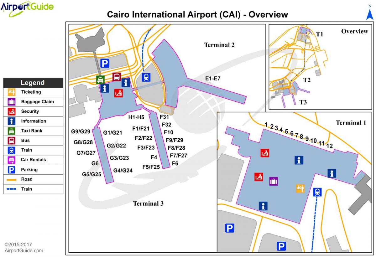 kairas starptautiskā lidosta map
